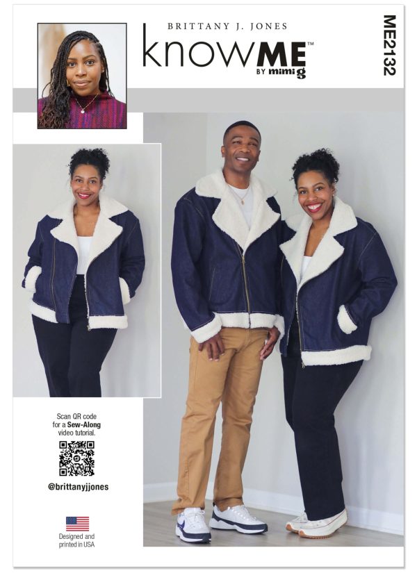 Know Me Sewing Pattern ME2132 Unisex Motorcycle Jacket by Brittany J. Jones
