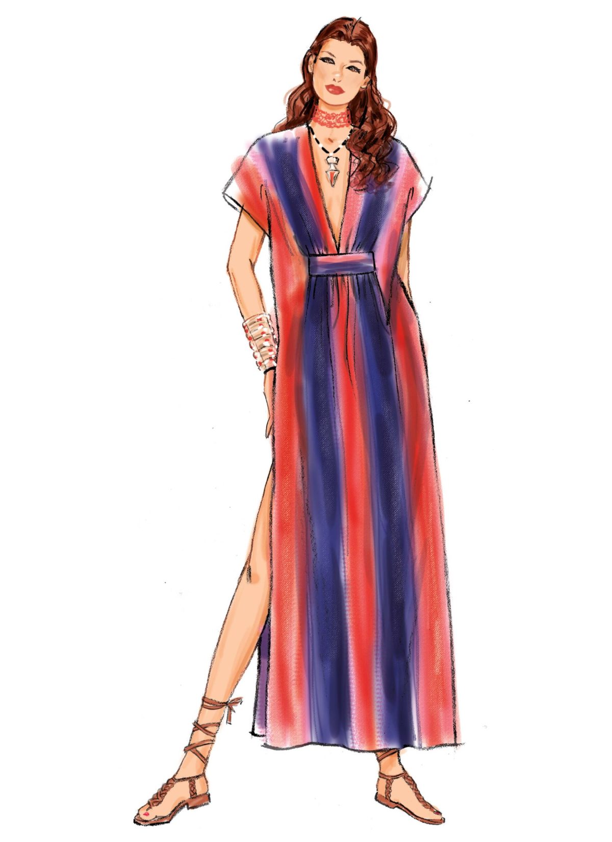 New Look Sewing Pattern N6795 Misses' Caftan in Two Lengths