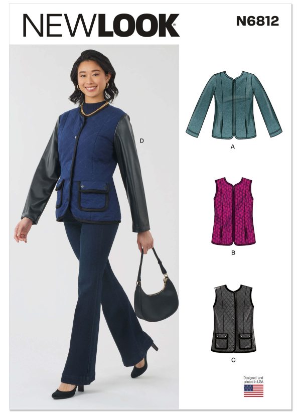 New Look Sewing Pattern N6812 Misses' Jacket and Vest