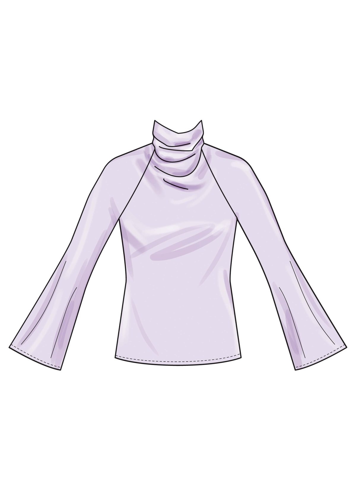 Simplicity Sewing Pattern S3166 Misses' Cowl Neck Top with Sleeve Variations