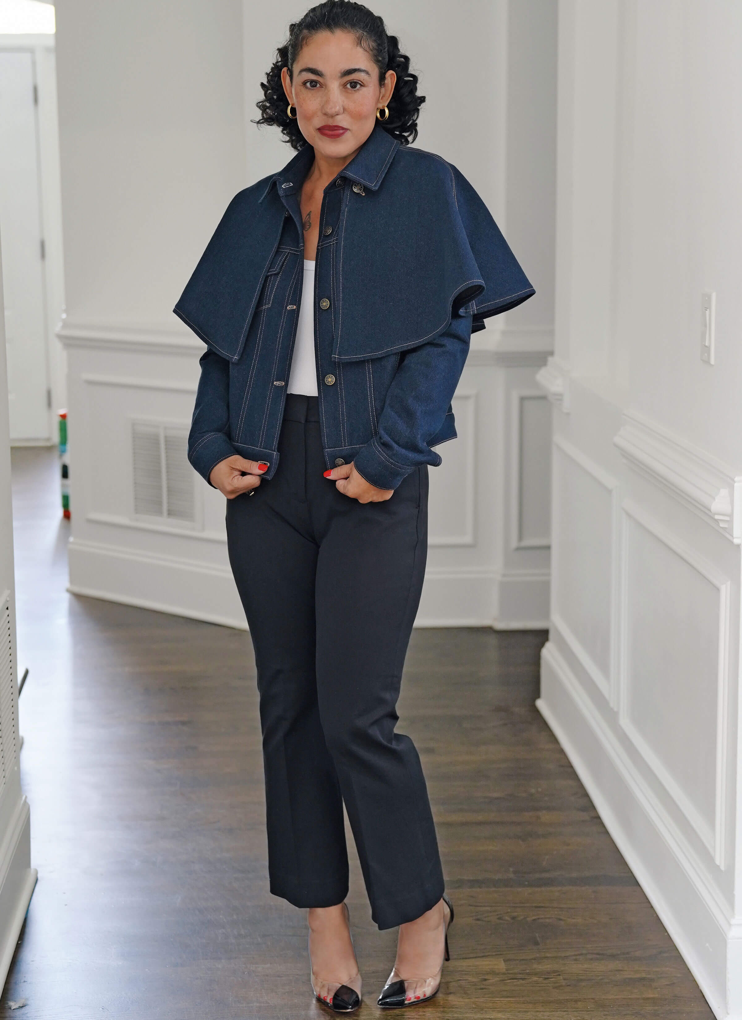 Simplicity Sewing Pattern S3168 Misses' Jacket with Detachable Capelet in Two Lengths by Mimi G Style