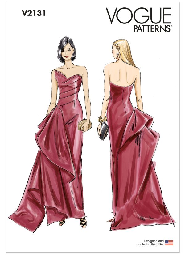Vogue Patterns Sewing Pattern V2131 Misses' Strapless Gown