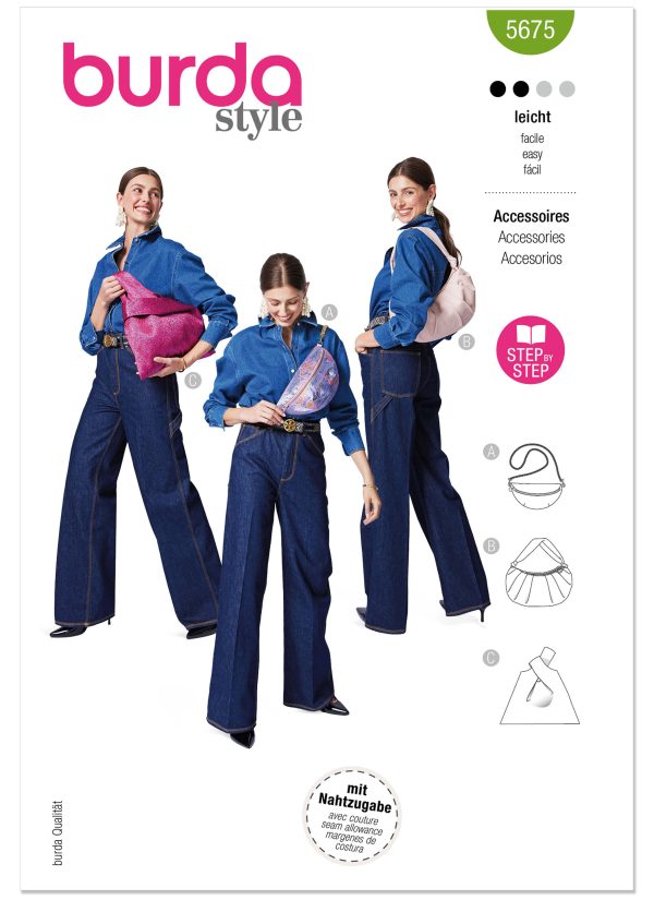 Burda Style Sewing Pattern 5675 Bags