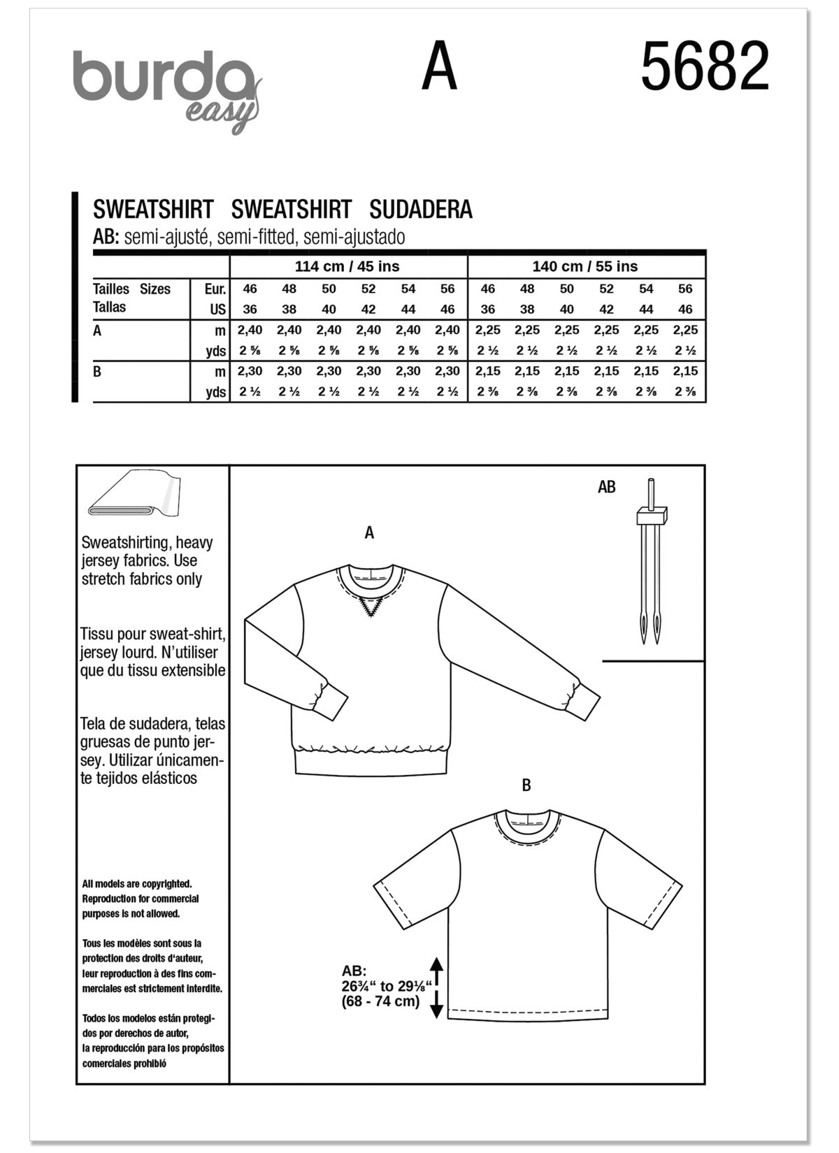 Burda Style Sewing Pattern 5682 Men's' Sweater and T-shirt