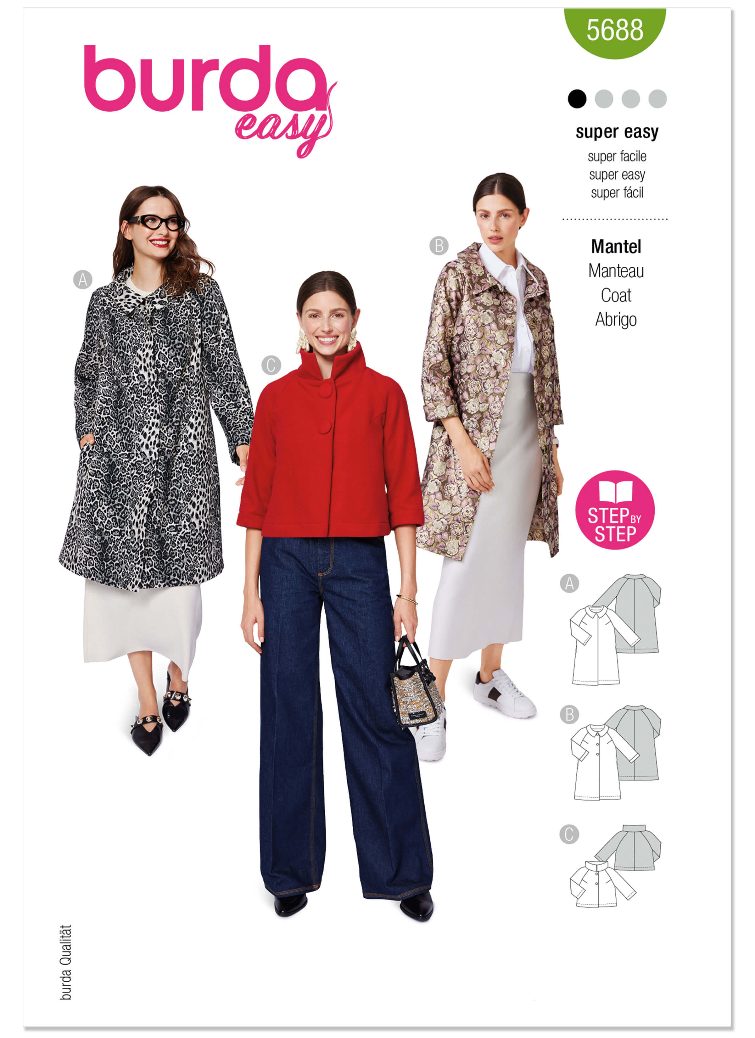 Burda Style Sewing Pattern 5688 Misses' Coats and Jackets
