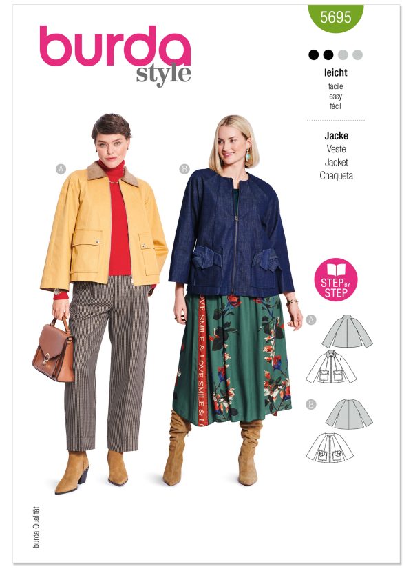 Burda Style Sewing Pattern 5695 Misses' Jackets