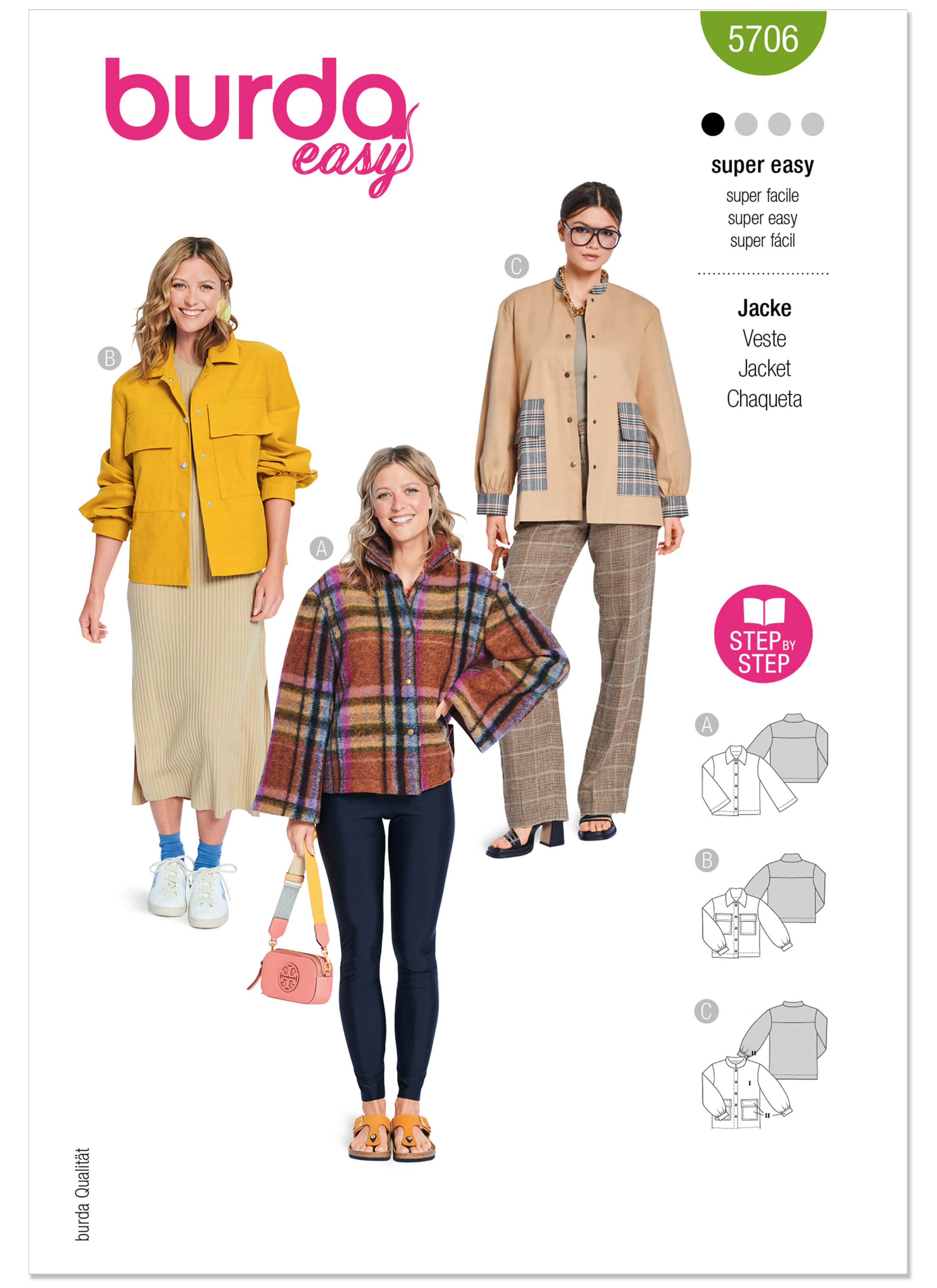 Burda Style Sewing Pattern 5706 Misses' Jackets